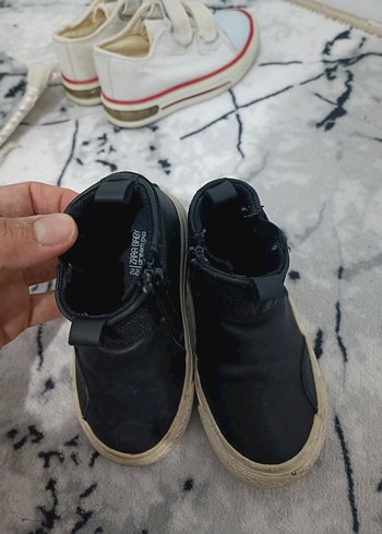 Siyah Erkek Çocuk deri  Botlar - Görsel 5