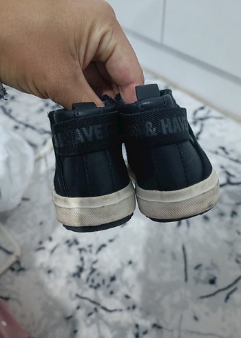 Siyah Erkek Çocuk deri  Botlar - Görsel 3