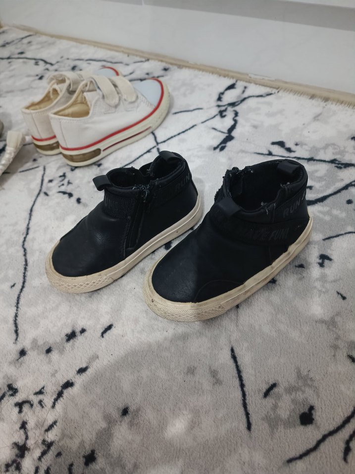 Siyah Erkek Çocuk deri  Botlar - Görsel 2