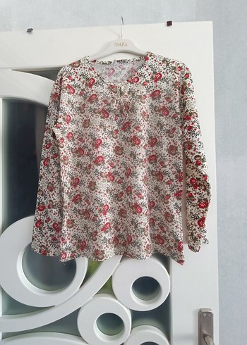 Çiçek Desenli Pamuklu Bohem tunik