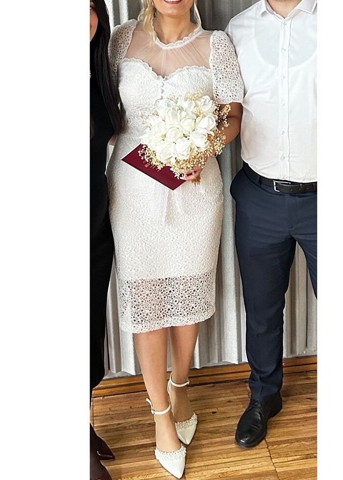 Beyaz Nikah Elbisesi - Görsel 2