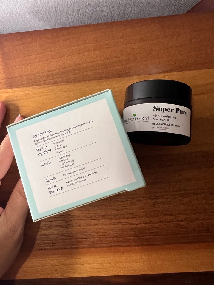 Herbaderm Super Pure nemlendirici jel krem - Görsel 2