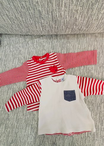 Kızıl Çizgili Bebek Erkek Takımı