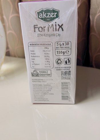 Akzer ForMix NaturBlend Bitki Karışımı 150g - Görsel 3