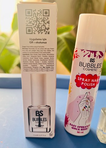 BS Bubbles turuncu Oje ve Parlatıcı Sprey 50ml - Görsel 2