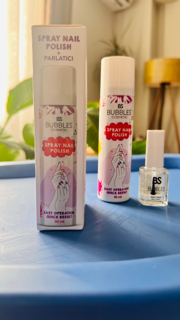 BS Bubbles turuncu Oje ve Parlatıcı Sprey 50ml - Görsel 4