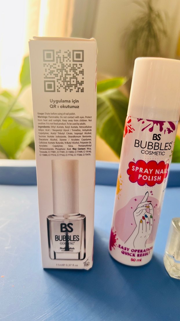 BS Bubbles turuncu Oje ve Parlatıcı Sprey 50ml - Görsel 2