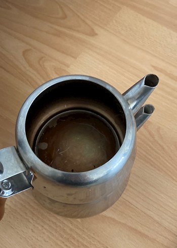 Beden Ahşap Saplı Metal Çaydanlık Seti