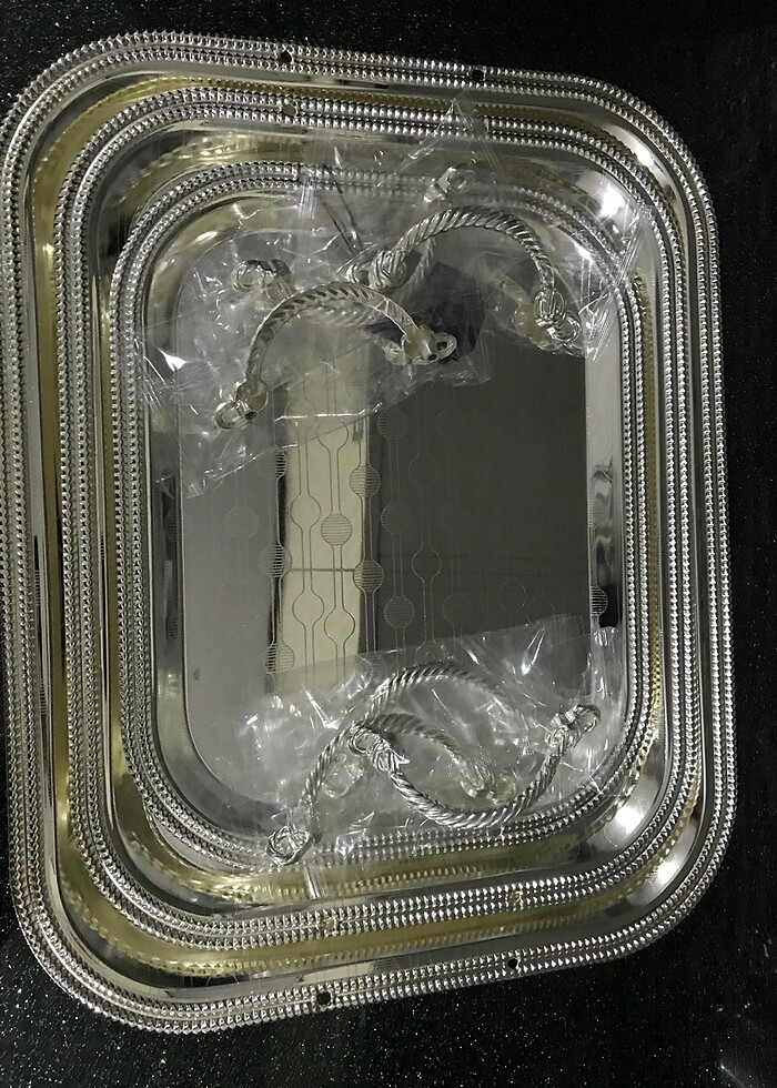 Gümüş rengi tepsi - Görsel 4