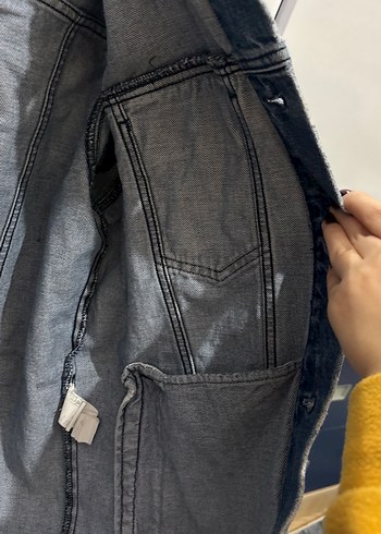 Erkek Mavi Denim Ceket, Düğmeli, Normal Boy - Görsel 5