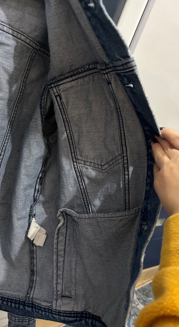 Erkek Mavi Denim Ceket, Düğmeli, Normal Boy - Görsel 5