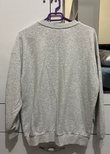 Gri Harvard Baskılı Kadın Sweatshirt - Görsel 2