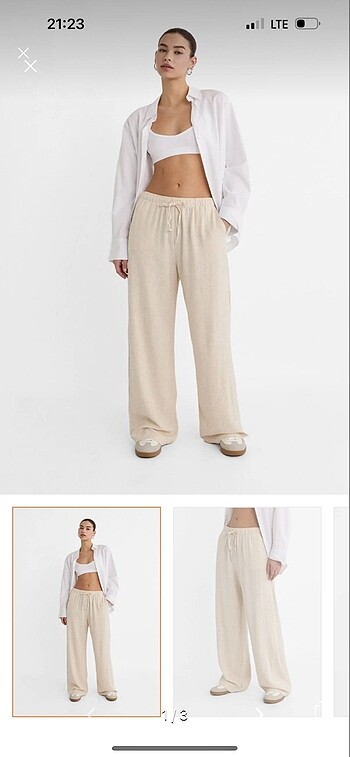Keten pantolon stradivarius