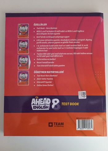 Ahead with English 8. Sınıf test booklet ve test book - Görsel 5