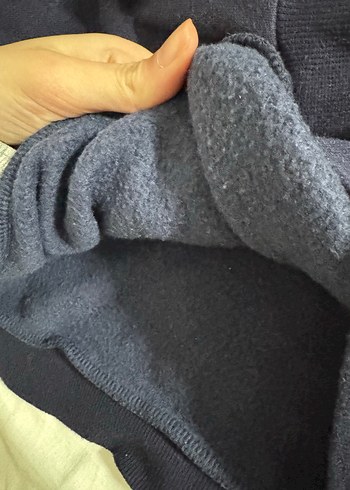 H&M Kadın Lacivert Yarım Fermuarlı Sweatshirt - Görsel 3