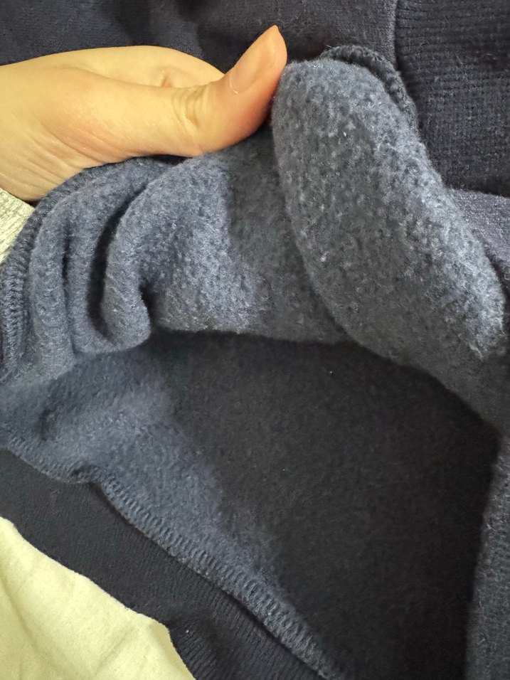 H&M Kadın Lacivert Yarım Fermuarlı Sweatshirt - Görsel 3