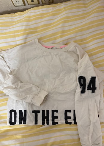 Beyaz Uzun Kollu sweat - Görsel 2