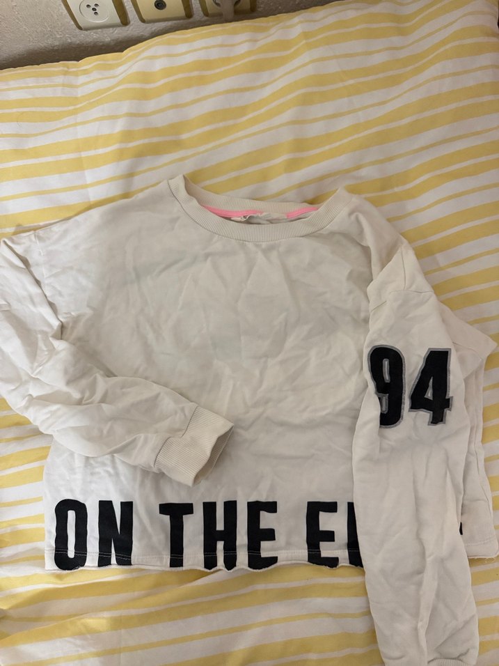 Beyaz Uzun Kollu sweat - Görsel 2