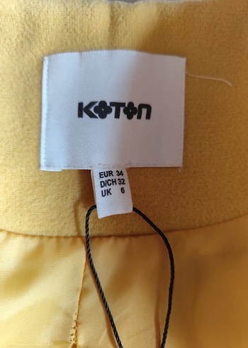 Koton sarı kaban - Görsel 2