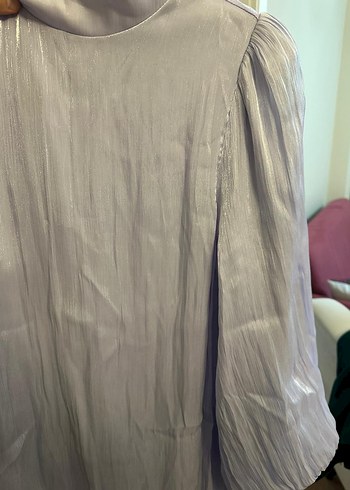 Uzun Kollu Bohem Keten Uzun Elbise - Görsel 2