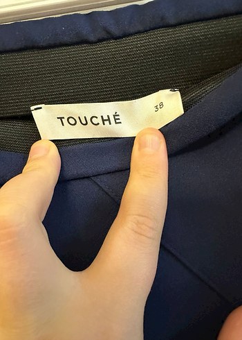 Lacivert Uzun Drapeli Kadın Etek - Görsel 2