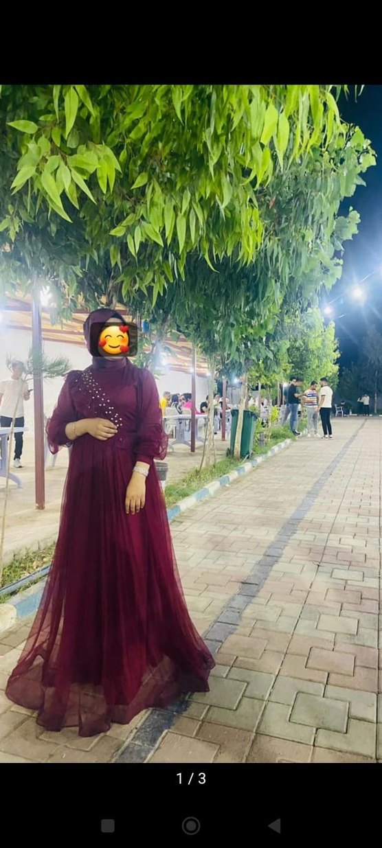 Bordo Uzun Kollu Bohem Bağlamalı Kadın Elbise - Görsel 2