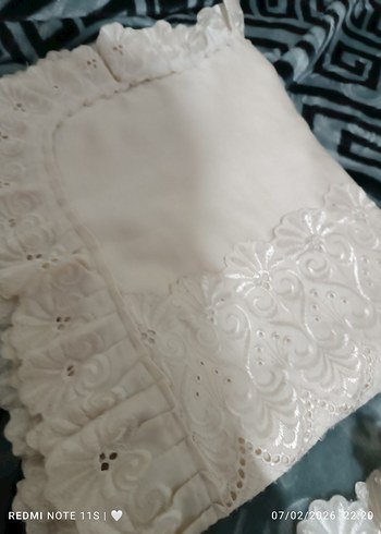 Dantelli Çeyizlik Yatak Örtüsü Takımı - Görsel 3