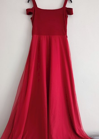 Bordo Uzun Drapeli Kadın Abiye Elbise - Görsel 2