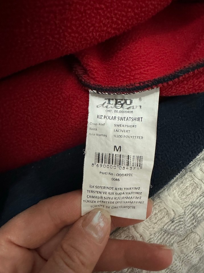 TED  dükkan Lacivert Fermuarlı polar  Sweatshirt - Görsel 5