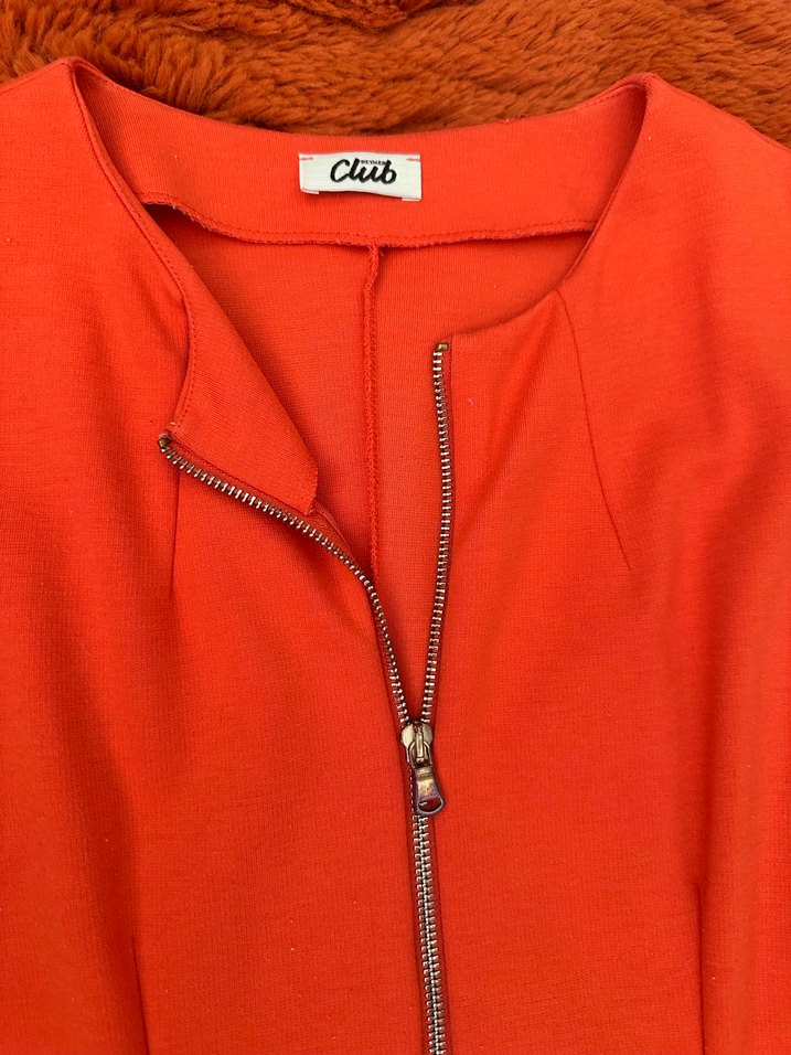 Beymen Club Kırmızı Fermuarlı V Yaka Uzun Kesim Kadın elbise - Görsel 2