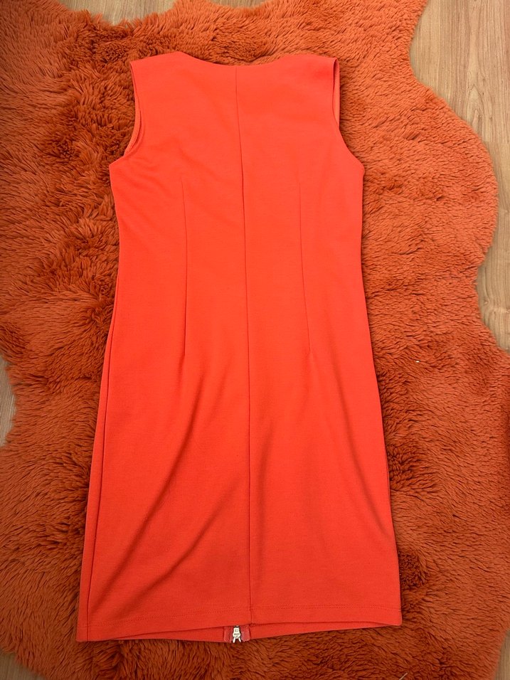 Beymen Club Kırmızı Fermuarlı V Yaka Uzun Kesim Kadın elbise - Görsel 3