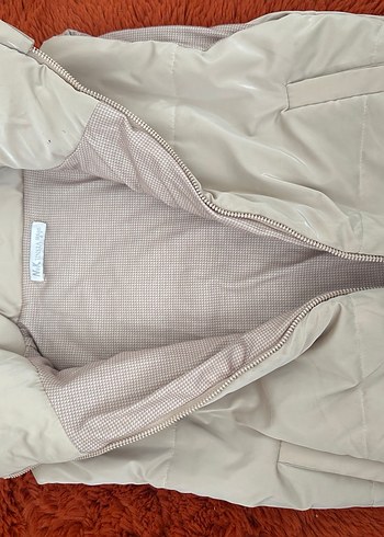 Kürklü Bej Yelek, Rahat Kesim, Yüksek Yaka - Görsel 2