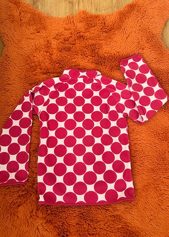 Kız Çocuk Puantiyeli Fermuarlı Polar Ceket - Görsel 4