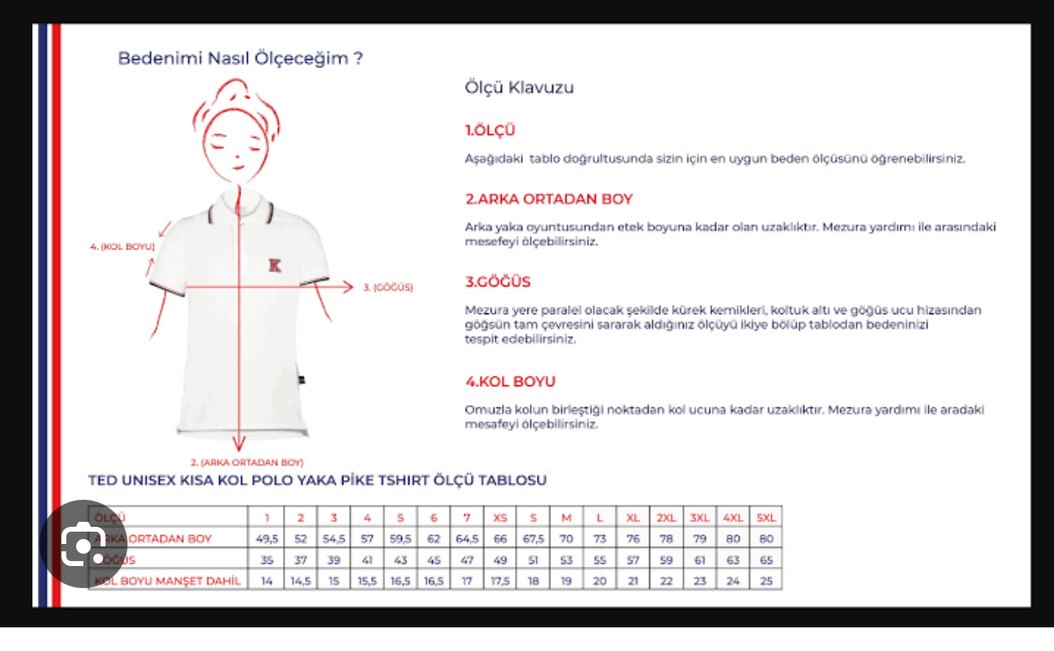 TED dükkan Düğmeli  Beyaz Polo Tişört 6 beden - Görsel 4
