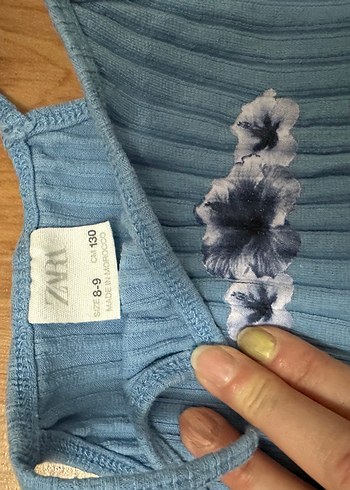 Zara Nakışlı, Yüksek Yakalı Mavi Kot Atlet - Görsel 2