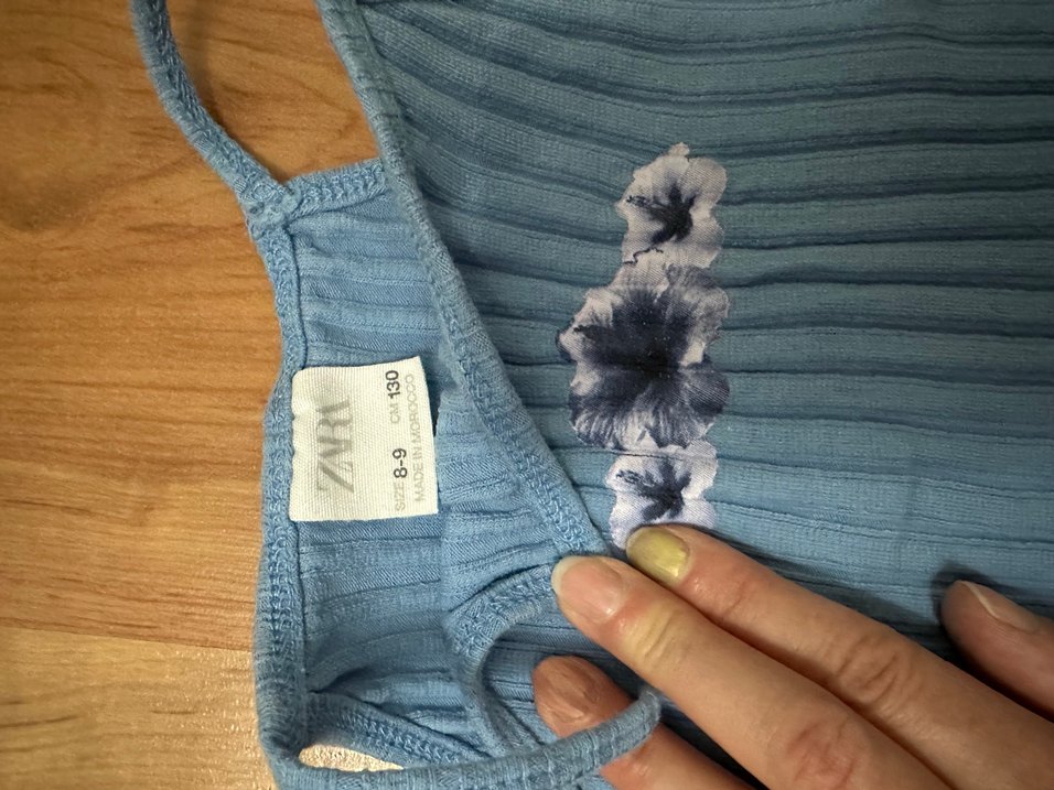 Zara Nakışlı, Yüksek Yakalı Mavi Kot Atlet - Görsel 2