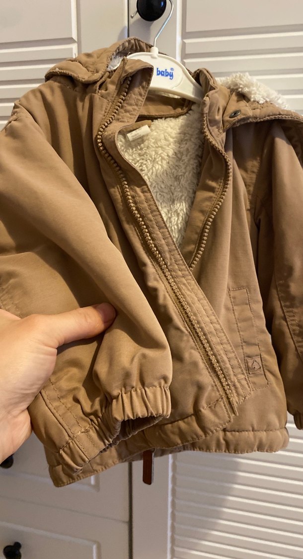 Bej Polar Astarlı Erkek Çocuk Ceketi - Görsel 5