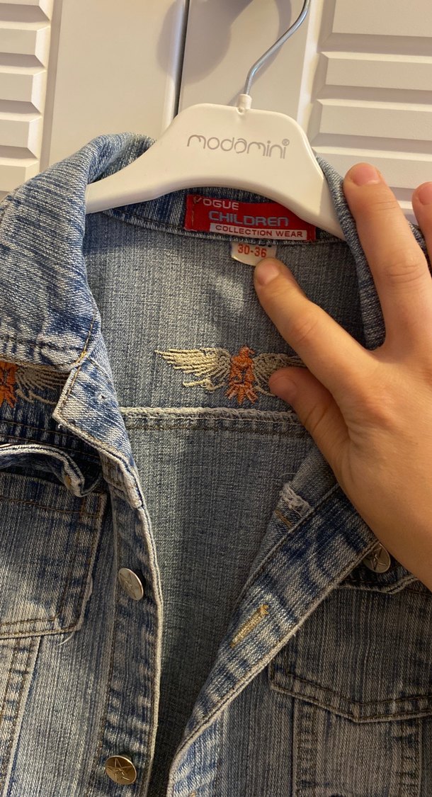 Mocorini Nakışlı Erkek Çocuk Kot Ceket - Görsel 2