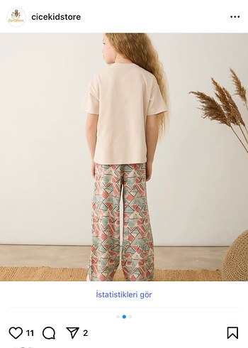 Kız Çocuk Pamuklu Bol Kesim Tie-Dye Eşofman - Görsel 2