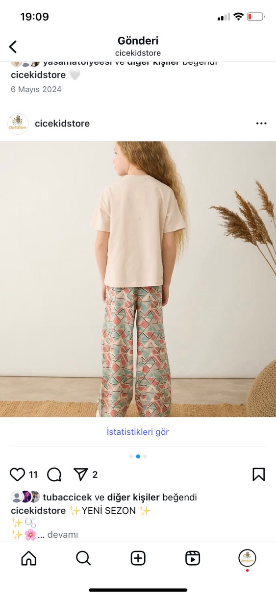 Kız Çocuk Pamuklu Bol Kesim Tie-Dye Eşofman - Görsel 2