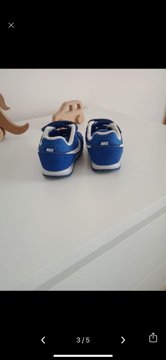 Nike Erkek Çocuk Mavi Cırtlı Spor Ayakkabı - Görsel 2