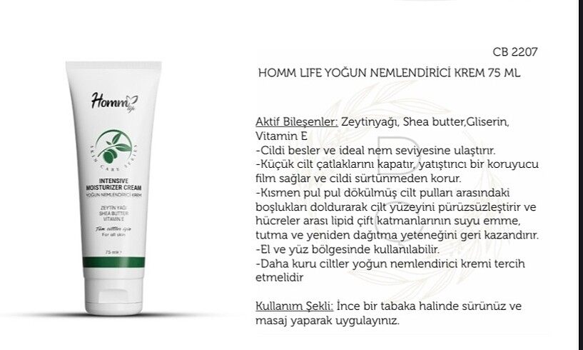 Beden Homm krem