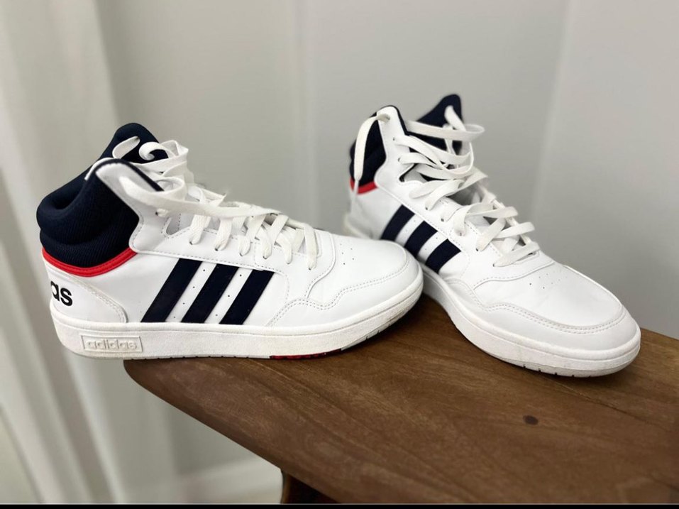 Erkek Beyaz Adidas Spor Ayakkabı - Görsel 3