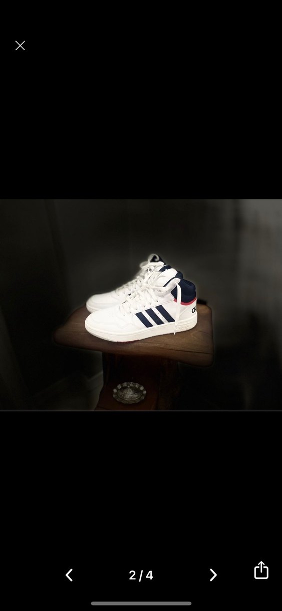 Erkek Beyaz Adidas Spor Ayakkabı - Görsel 2