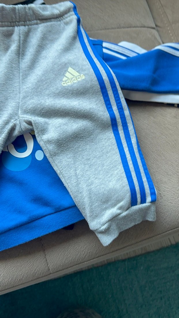 Mavi Gri Bebek Takım Sweatshirt ve Pantolon - Görsel 2