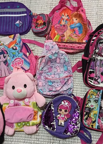 TOPLAM FİYATTİR Renkli Pembe Çocuk Okul Çantası