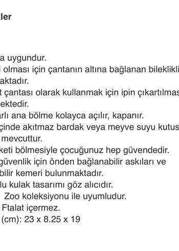 Beden Renk Renkli Zürafa Desenli Çocuk Sırt Çantası