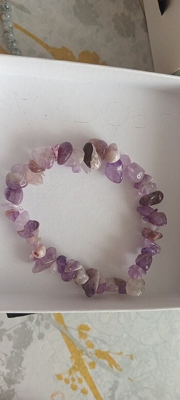 Accessorize Ametist Kırıktaş Bileklik 