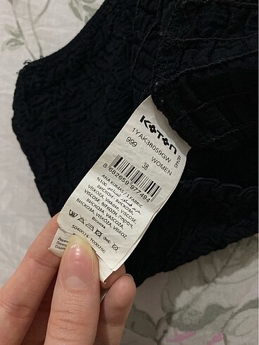 38 Beden siyah Renk Koton Gipeli Ayarlanabilir Askılı Bluz Crop