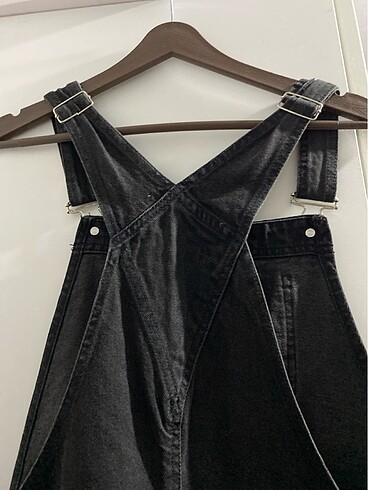 Koton etek tulum salopet düğmeli cepli kot ayarlanabilir askılı - Görsel 8